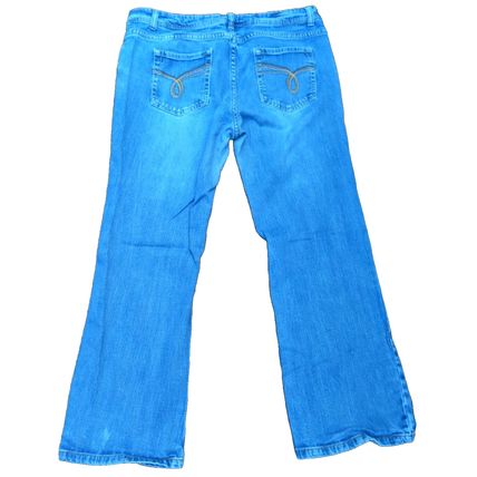 Natural Reflections Women 16P Medium Wash Classic Straight Comfort Stretch Jeans