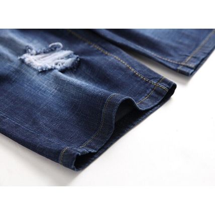 Men's Denim Shorts Distressed Ripped Half Pants Jeans Casual Shorts