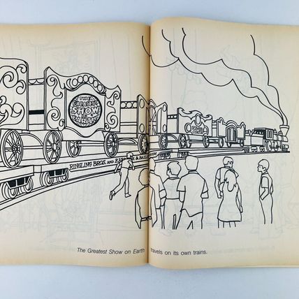 Ringling Bros & Barnum & Bailey Circus Official Coloring Book 1976 Vintage