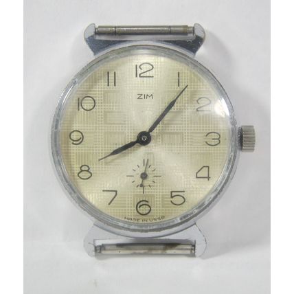 Vintage Soviet ZIM Mechanical Classic Watch 15j Wristwatch for Men's USSR 1970s