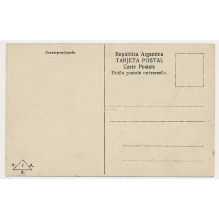 Argentina ROSARIO Muelles Puerto-Rosario. Railway Ships early 20th C. RPPC MRA 7