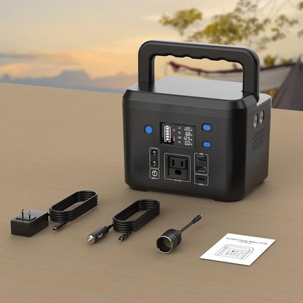 200W Portable Power Station, Powkey 120Wh/33,000Mah Power Bank with AC Outlet, 1