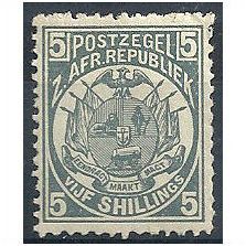 Transvaal 1885 SG185 5s Slate Mounted Mint.