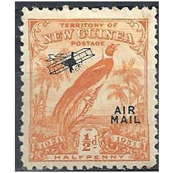 New Guinea 1931 SG163.1/2d Orange AIR Mounted Mint