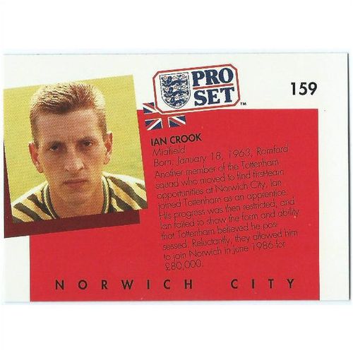 1990/1991 Pro Set Footbal - #159 - Ian Crook
