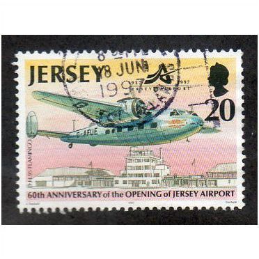 JER 1997 20p 'JERSEY AIRPORT' FINE USED (EBID 16806)