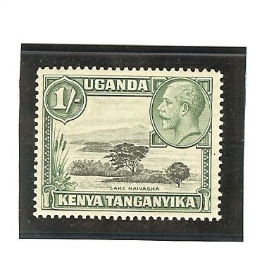 KUT Kenya Uganda Tanganyika KGV 1935 1/- Black & Green Mounted Mint MM SG 118