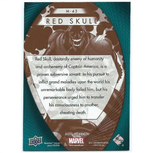 2012 Marvel Beginnings 2 Marvel Prime Micromotion - #M-43 - Red Skull