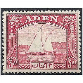 Aden 1937 SG6 3a Carmine Mounted Mint . ..