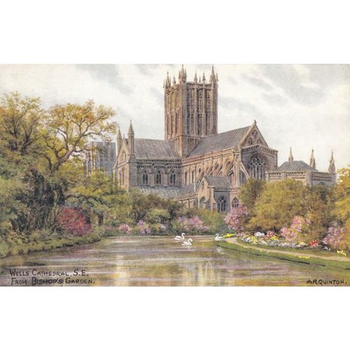 Wells Cathederal from Bishops Garden Somerset Postcard SM71381