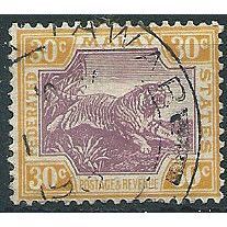 Federated Malay States 1929 SG71 30c Purple & Orange-Yellow Fine Used . ..