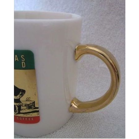 Starbucks Christmas Blend Ceramic Coffee Mug With Gold Colored Handle 0001