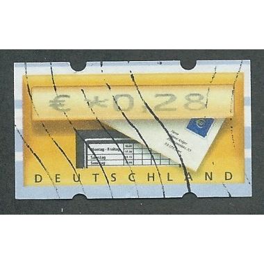 GER €0.28 'DEUTSCHLAND' MACHINE LABEL (EBID43-293)