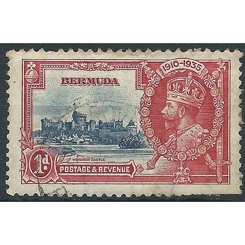 Bermuda 1935 SG94 1d Deep Blue & Scarlet Silver Jubilee Good/Fine Used ..