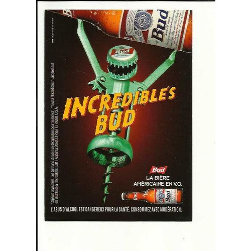 Advertising INCREDIBLES BUD Beer Postcard by BUD