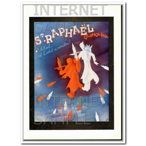 ST RAPHAEL 1938 quinquina French wine Christmas art Phili vintage ad