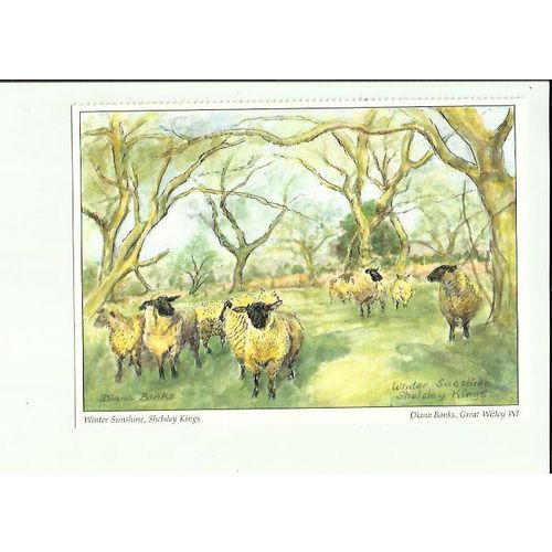 Worcestershire SHELSLEY KINGS Winter Art Postcard by Women's Institute