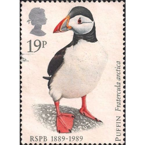 GB, BIRDS, Puffin, white 1989, 19p