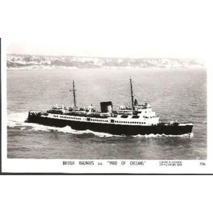 Ferry - British Railways 'Maid of Orleans' - RP Skyfotos postcard c.1960s