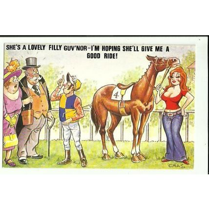 BAMFORTH COMIC "Lovely Filly" Postcard (No.611)