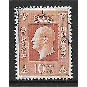 NORWAY 1969 KING OLAV V 10K BROWN SG 636 FINE USED