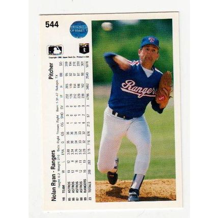 1990 Upper Deck Nolan Ryan baseball card #544 - HOF