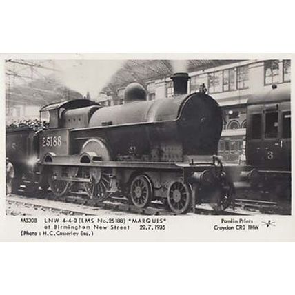 LNW Marquis Birmingham New Street Real Photo Train Railway Antique View Postcard