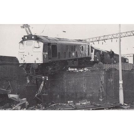 Stoke Station Train 1985 Railway Crash Disaster Postcard