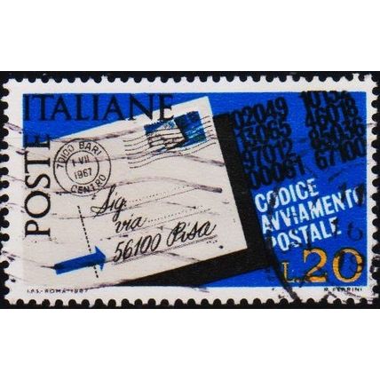 Italy. 1967 20L S.G.1188 Used