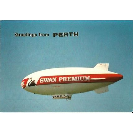 Aviation SWAN AIR SHIP Postcard (Australian Souvenirs 102)