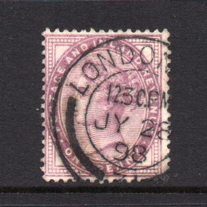 Victoria- 1881 - 1d Lilac (16 Dots) (sg172) Used (LONDON 1898 Postmark)