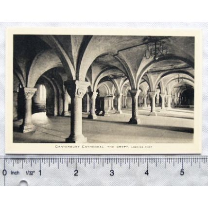 vintage postcard Canterbury Cathedral, The Crypt
