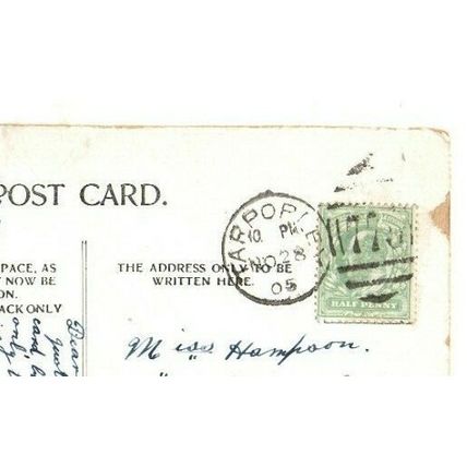 Postcard High Street Sheffield with TARPORLEY 775 Duplex Postmark 1905