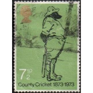 1973 County Cricket - 1873-1973. 7.1/2p Value. Fine Used