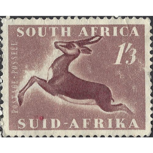SOUTH AFRICA, MAMMAL, Springbok, Antidorcas marsupialis, violet 1953, 1/3