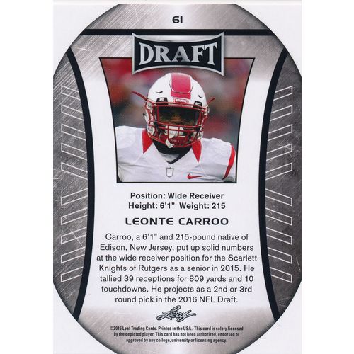 2016 Leaf Draft Football 61 Leonte Carroo