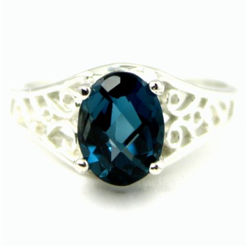 London Blue Topaz, 925 Sterling Silver Ring, SR005