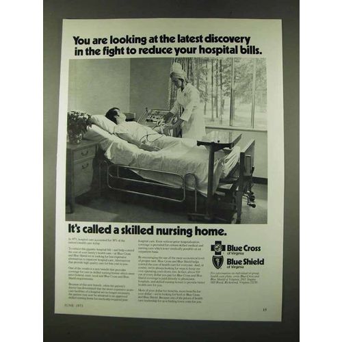 1973 Blue Cross Blue Shield Insurance Ad - Reduce Bills