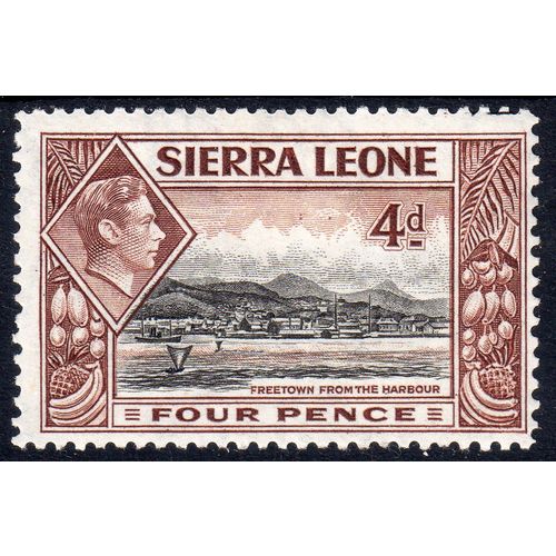 Sierra Leone Sg193 4d Black & Red-Brown m/mint. (G140)