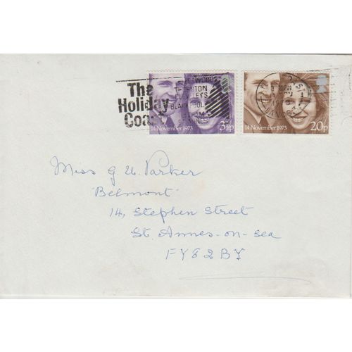 GB 1973 Princess Anne Wedding set FDC Fylde Coast pm see others