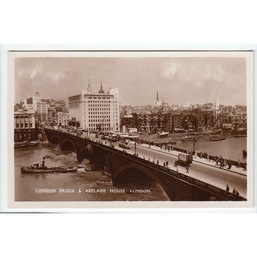 London Bridge and Adelaide House RP Postcard L50