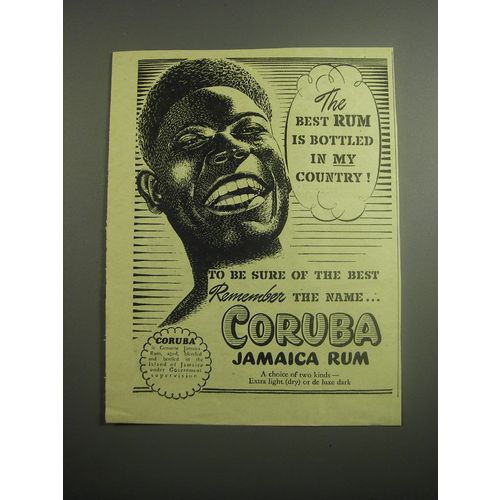 1948 Coruba Jamaica Rum Ad - The best rum is bottled in my country