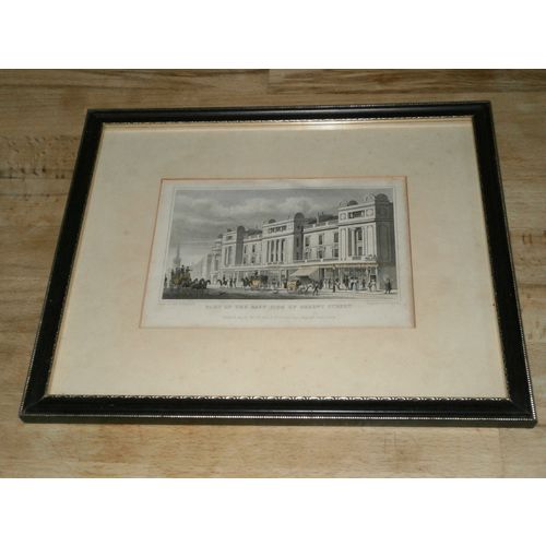 Vintage Framed Engraving - East Side Of Regent Street 1827 - Thomas.H. Shepard