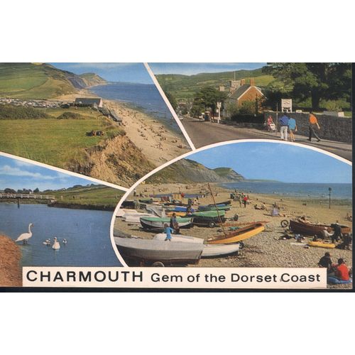 Vintage Salmon PC 1982 - Charmouth, Gem Of The Dorset Coast