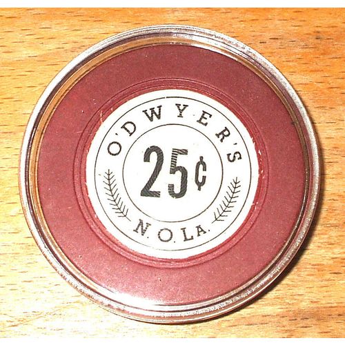 25 Cent O'Dwyer's Casino Chip - 1949 - New Orleans, Louisiana