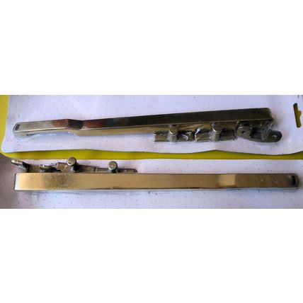NEW PAIR OF GOLD METAL FINISH WINDOW STAYS