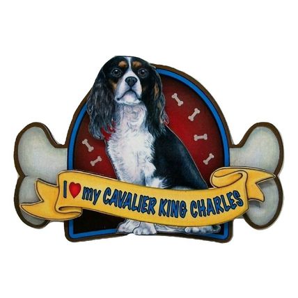 I love My Cavalier King Charles Artwood Fridge Magnet