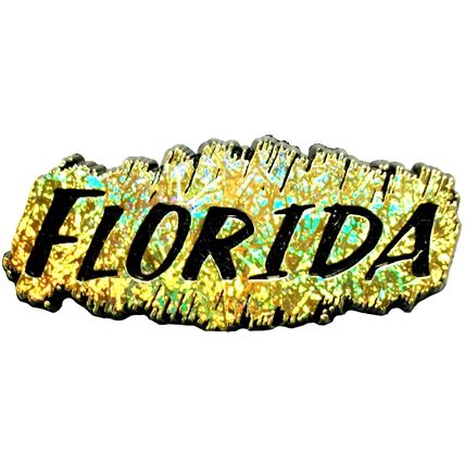 Florida Gold Prism Fridge Magnet