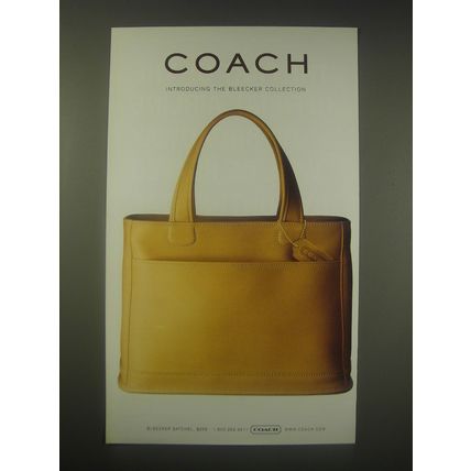 1999 Coach Bleecker Collection Purse Advertisement