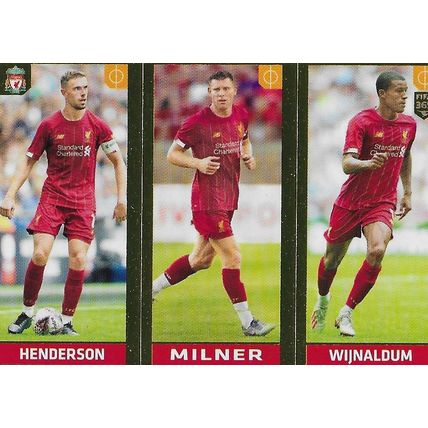 Panini's FIFA 365 2020 (Blue) Sticker: No.32 - Henderson, Milner & Wijnaldum